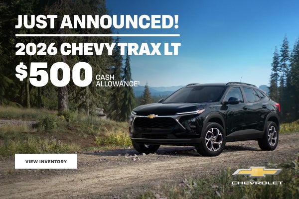 2026 Chevy Trax LT. $500 Cash Allowance.